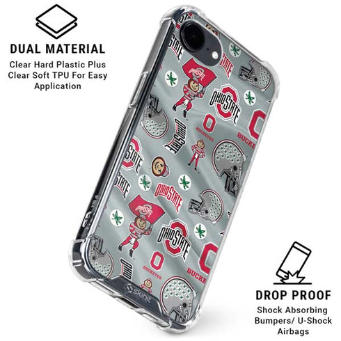 Ohio State University Pattern iPhone 16e Clear Case