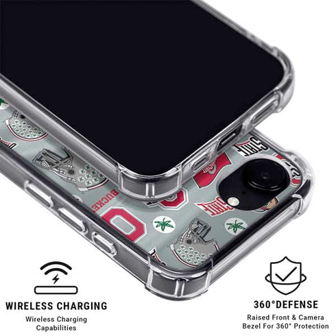 Ohio State University Pattern iPhone 16e MagSafe Case