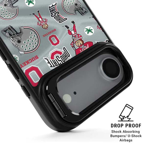 Ohio State University Pattern iPhone 17 Air Kickstand Case