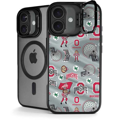 Ohio State University Pattern iPhone 17 Kickstand Case