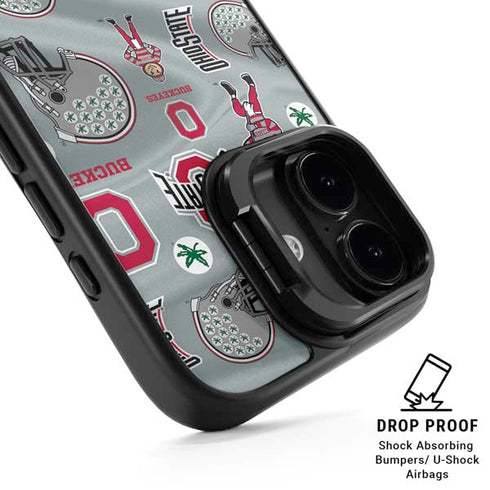 Ohio State University Pattern iPhone 17 Kickstand Case