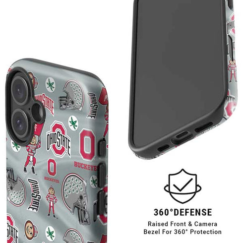 Ohio State University Pattern iPhone 17 Magsafe Impact Case
