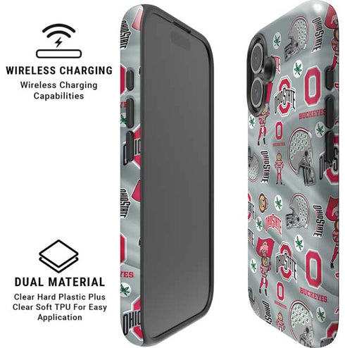 Ohio State University Pattern iPhone 17 Magsafe Impact Case