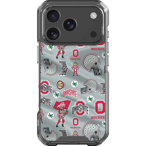 Ohio State University Pattern iPhone 17 Pro Clear Case