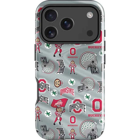 Ohio State University Pattern iPhone 17 Pro Impact Case