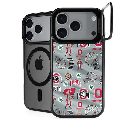 Ohio State University Pattern iPhone 17 Pro Kickstand Case