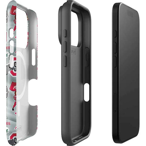Ohio State University Pattern iPhone 17 Pro Magsafe Impact Case