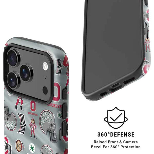 Ohio State University Pattern iPhone 17 Pro Magsafe Impact Case