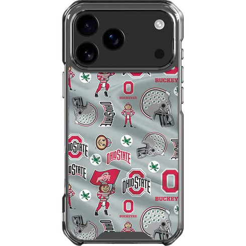 Ohio State University Pattern iPhone 17 Pro Max Clear Case