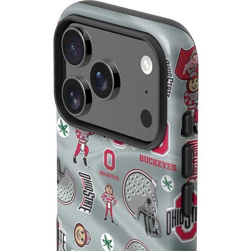 Ohio State University Pattern iPhone 17 Pro Max Impact Case