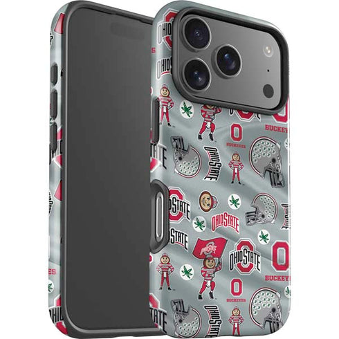 Ohio State University Pattern iPhone 17 Pro Max Impact Case