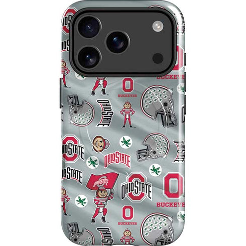 Ohio State University Pattern iPhone 17 Pro Max Magsafe Impact Case