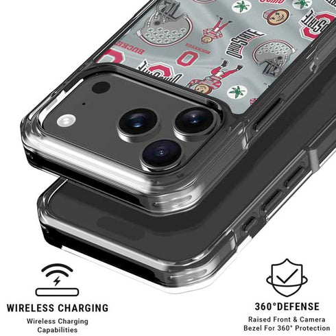 Ohio State University Pattern iPhone 18 Pro Clear Case