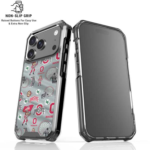 Ohio State University Pattern iPhone 18 Pro Clear Case