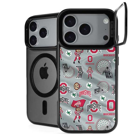Ohio State University Pattern iPhone 18 Pro Kickstand Case
