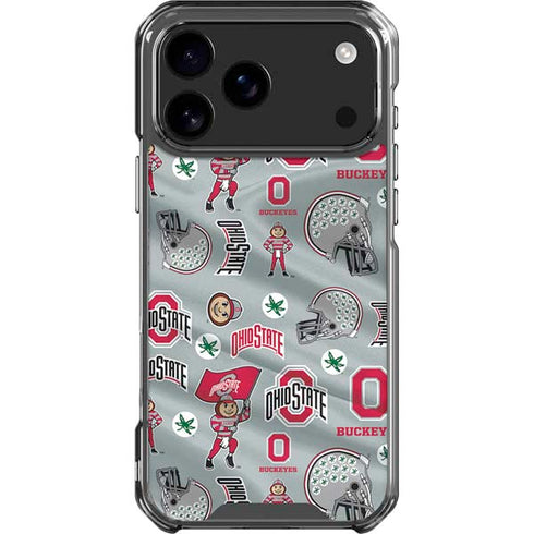 Ohio State University Pattern iPhone 18 Pro Max Clear Case