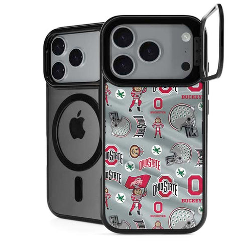 Ohio State University Pattern iPhone 18 Pro Max Kickstand Case