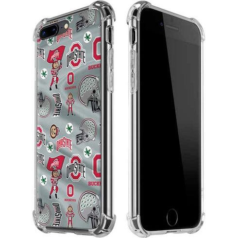 Ohio State University Pattern iPhone 7/8 Plus Clear Case