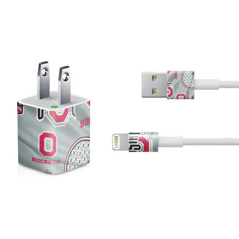 Ohio State University Pattern iPhone Charger (5W USB) Skin