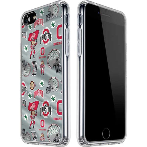 Ohio State University Pattern iPhone SE (2nd & 3rd Gen) Clear Case