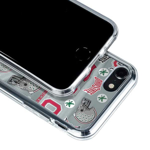 Ohio State University Pattern iPhone SE (2nd & 3rd Gen) Clear Case