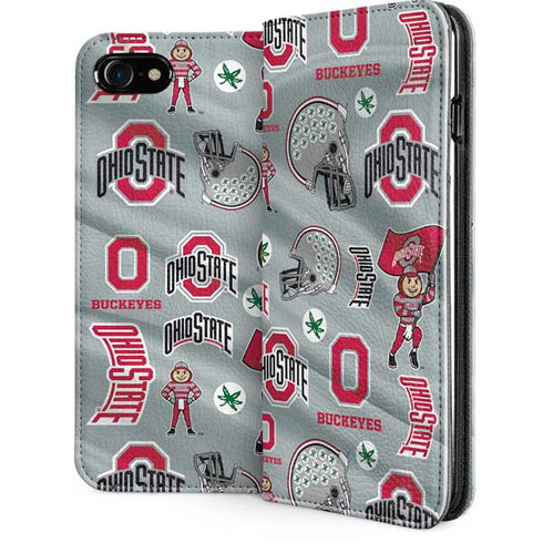 Ohio State University Pattern iPhone SE (2nd & 3rd Gen) Folio Case