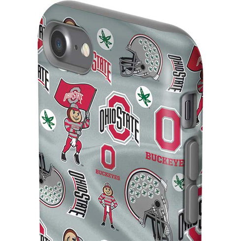 Ohio State University Pattern iPhone SE (2nd & 3rd Gen) Pro Case
