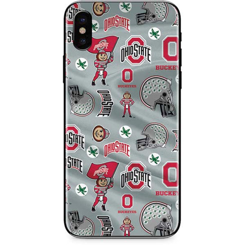 Ohio State University Pattern iPhone X Skin
