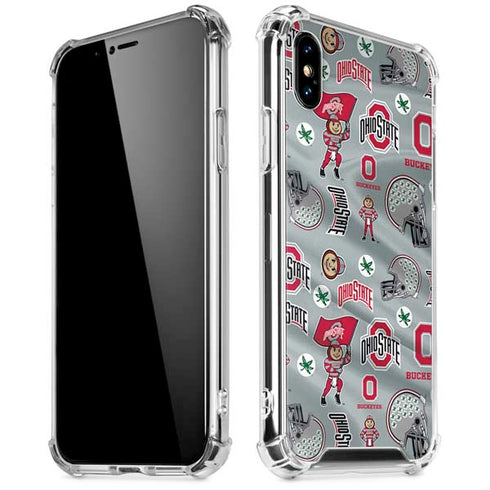Ohio State University Pattern iPhone X/XS Clear Case