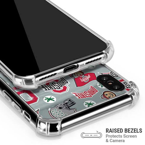 Ohio State University Pattern iPhone X/XS Clear Case