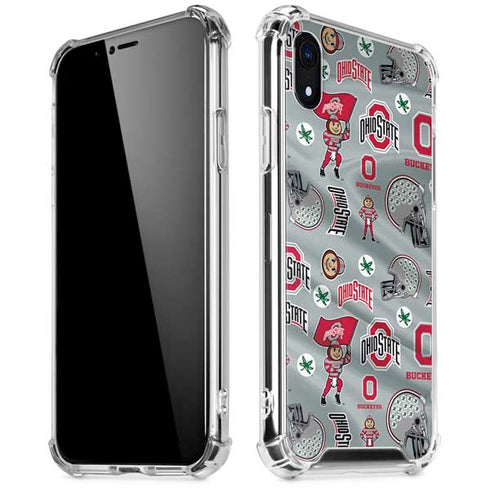 Ohio State University Pattern iPhone XR Clear Case
