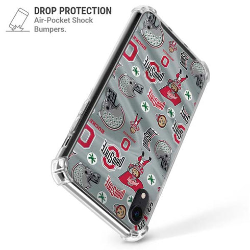 Ohio State University Pattern iPhone XR Clear Case