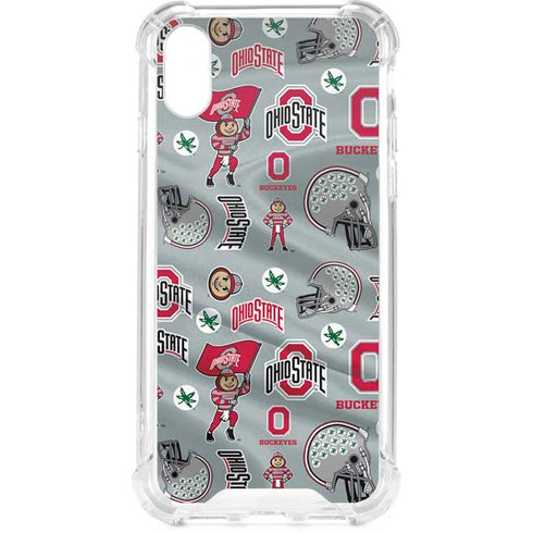 Ohio State University Pattern iPhone XS Clear Case