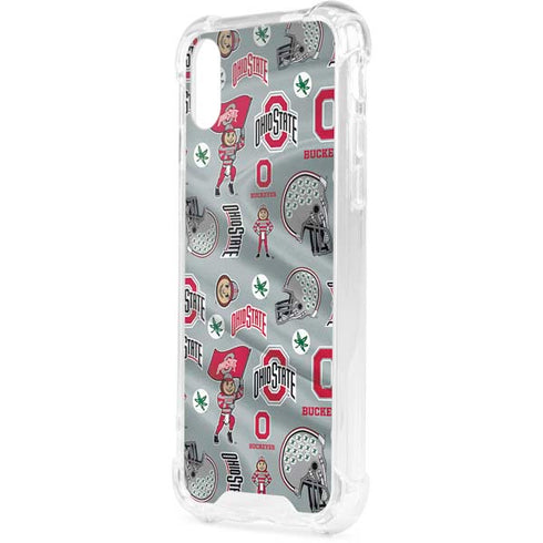 Ohio State University Pattern iPhone XS Clear Case