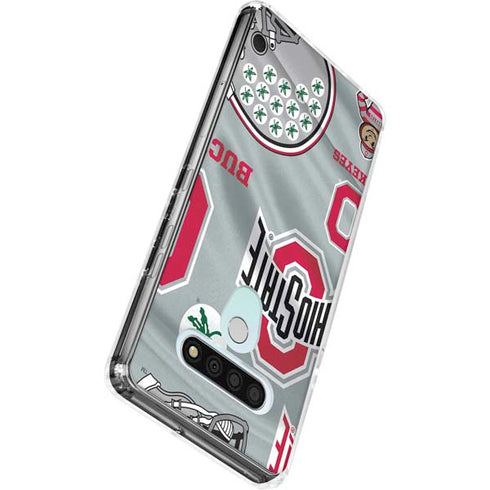 Ohio State University Pattern LG Stylo 6 Clear Case