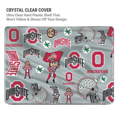 Ohio State University Pattern MacBook Pro 16in (2021-25) Case plus Skin