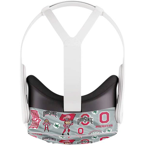 Ohio State University Pattern Meta Quest 3S Skin