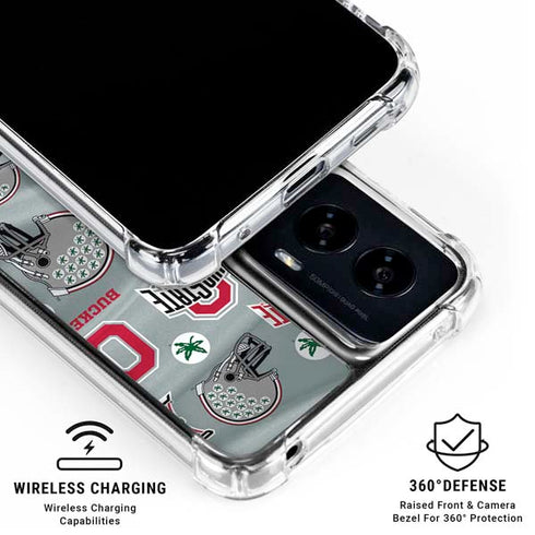 Ohio State University Pattern Moto G Power 5G (2024) Clear Case