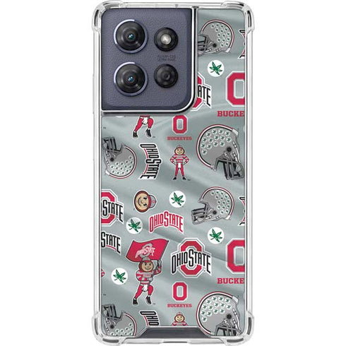 Ohio State University Pattern Moto G Power 5G (2025) Clear Case