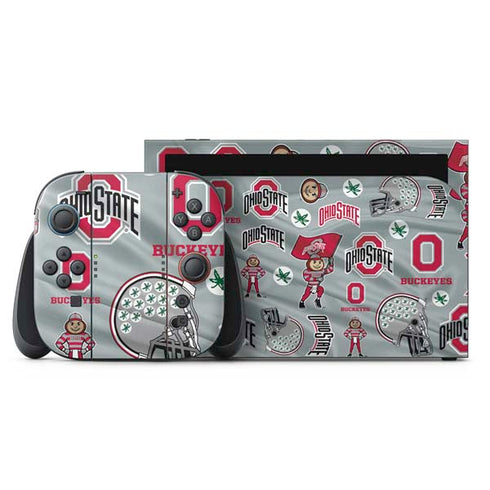Ohio State University Pattern Nintendo Switch 2 (2025) with Joy-Con Skin