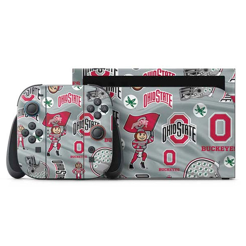 Ohio State University Pattern Nintendo Skins