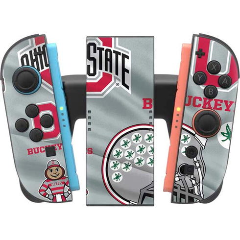 Ohio State University Pattern Nintendo Switch 2 (2025) Joy-Con Controller Skin