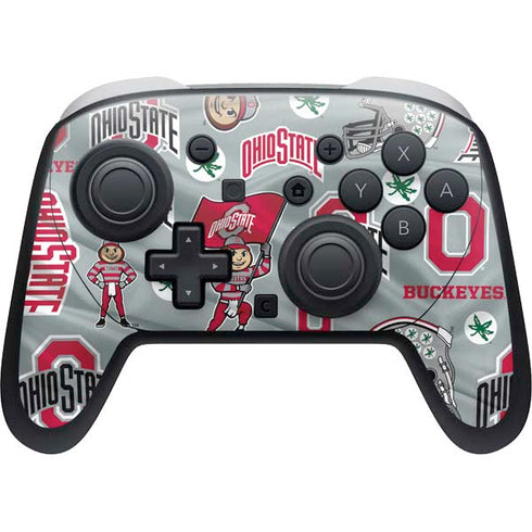 Ohio State University Pattern Nintendo Skins