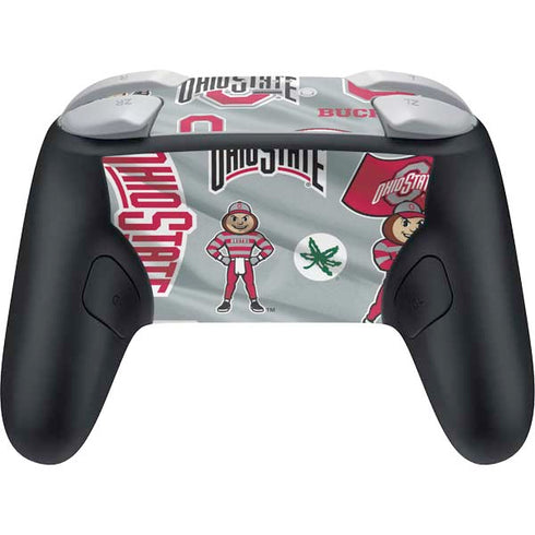 Ohio State University Pattern Nintendo Switch 2 (2025) Pro Controller Skin