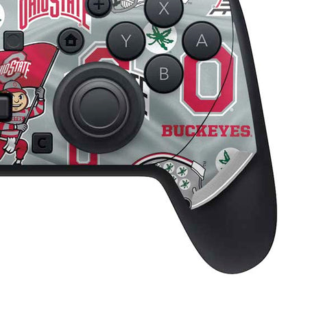 Ohio State University Pattern Nintendo Switch 2 (2025) Pro Controller Skin