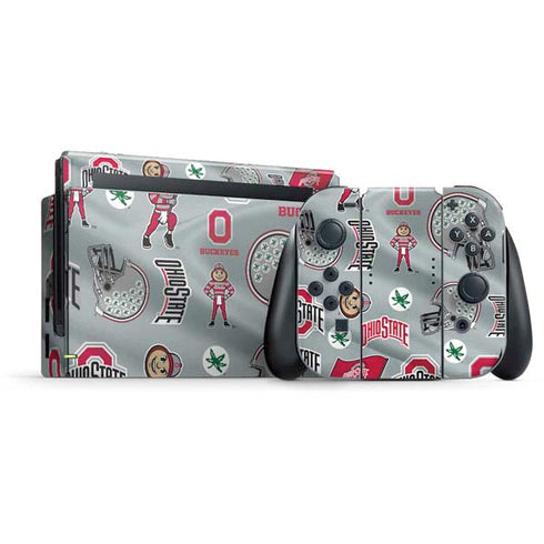 Ohio State University Pattern Nintendo Switch Bundle Skin