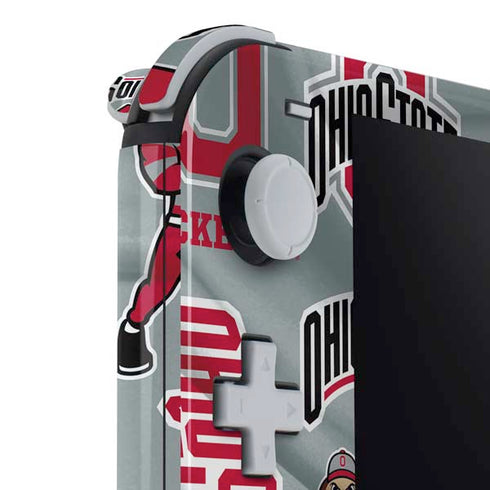 Ohio State University Pattern Nintendo Switch Lite Skin