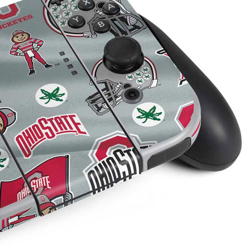 Ohio State University Pattern Nintendo Switch OLED (2021) Skin