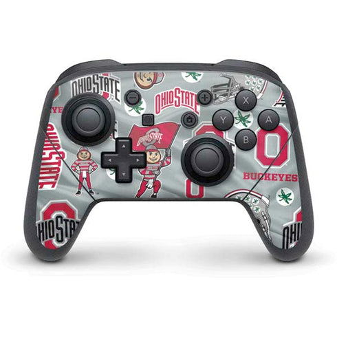 Ohio State University Pattern Nintendo Switch Pro Controller Skin