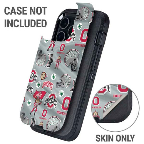 Ohio State University Pattern Otterbox Defender iPhone Skin